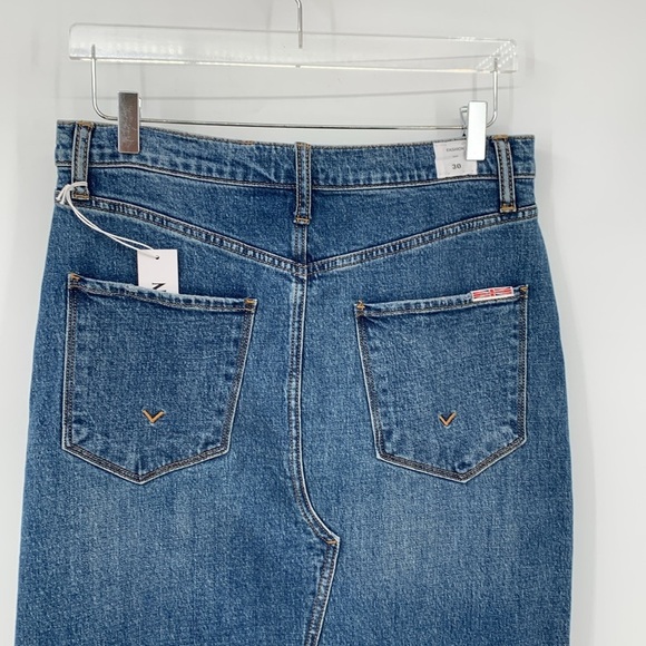 Hudson Jeans Fashion maxi denim skirt slit blue midi faded modest midi new 30 10 - Picture 4 of 7